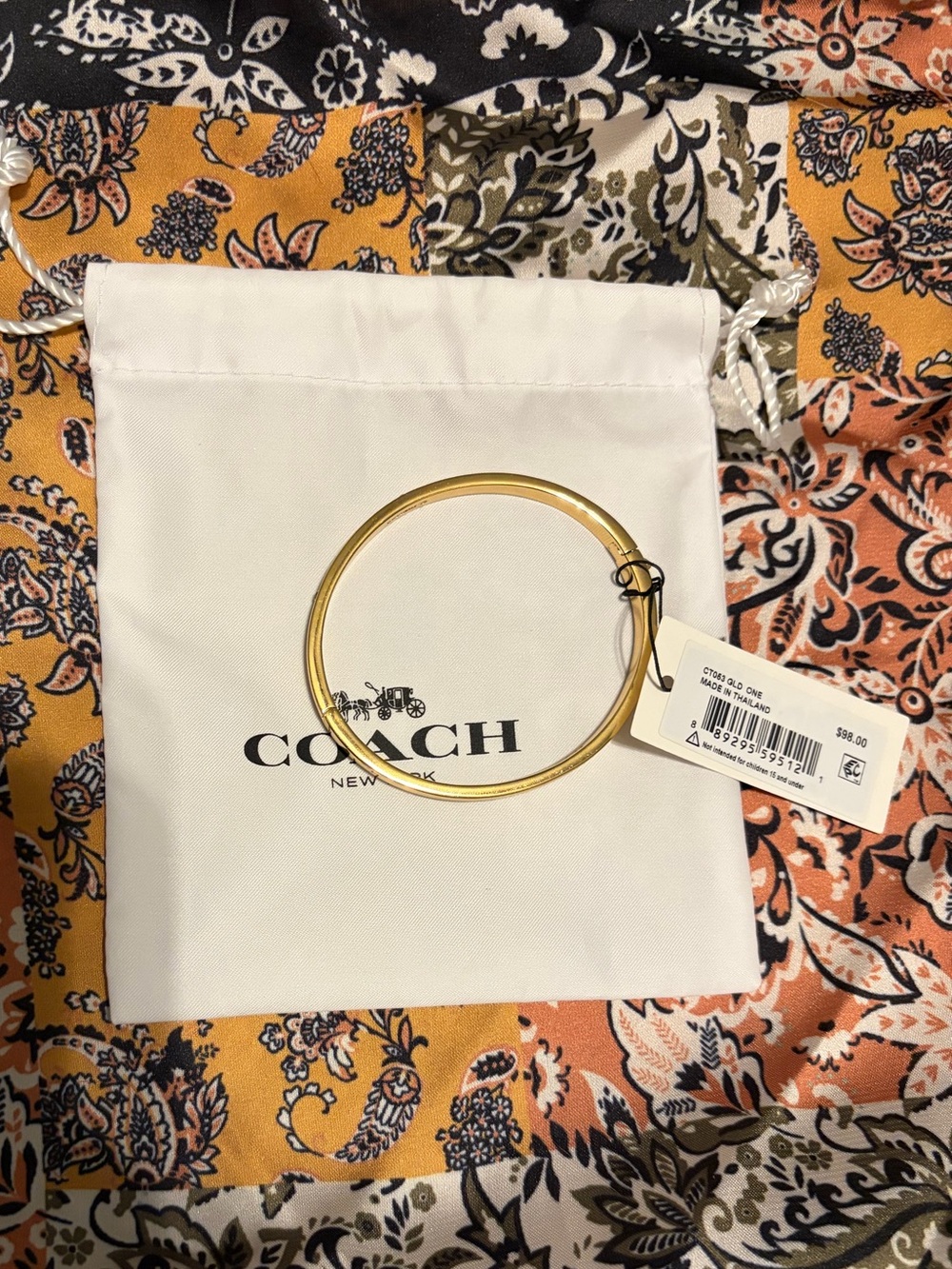 Coach Gold Bracelet